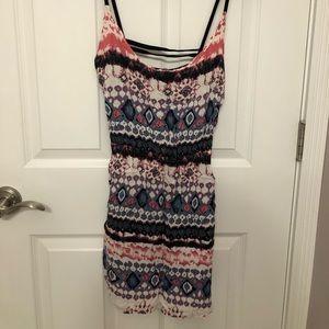 LF tie dye dress with cage back detail
